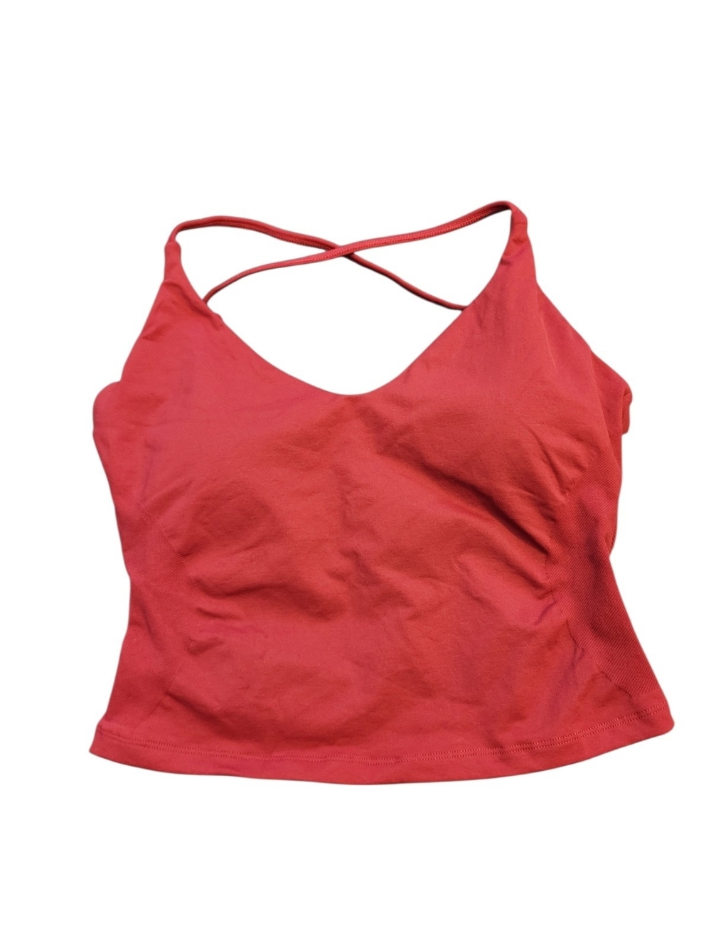 NWOT Women's Strappy Red Crop Tank Top - Size L